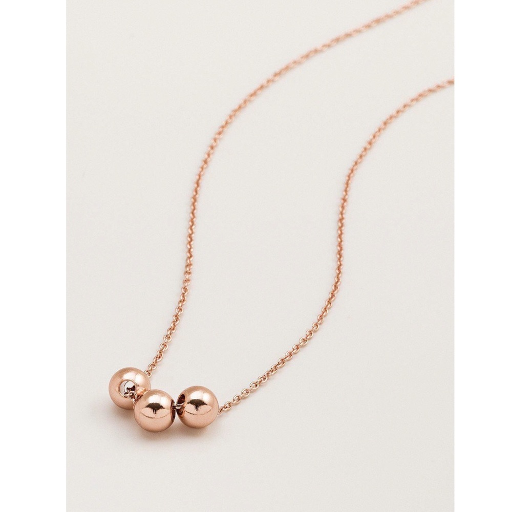 Gorjana Newport Beaded necklace in rose gold